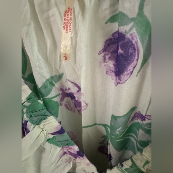 Free people golden hour maxi Floral Green and Purple Women's Dress. NWOT - Picture 6 of 7